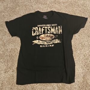 Original Sears Craftman Black and Gold Graphic Tee for Men Large